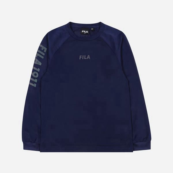 Fila Tričká Detske Námornícka Modrá - Aurora Crew Neck L/S Vypredaj - Slovakia 53418-CMEW